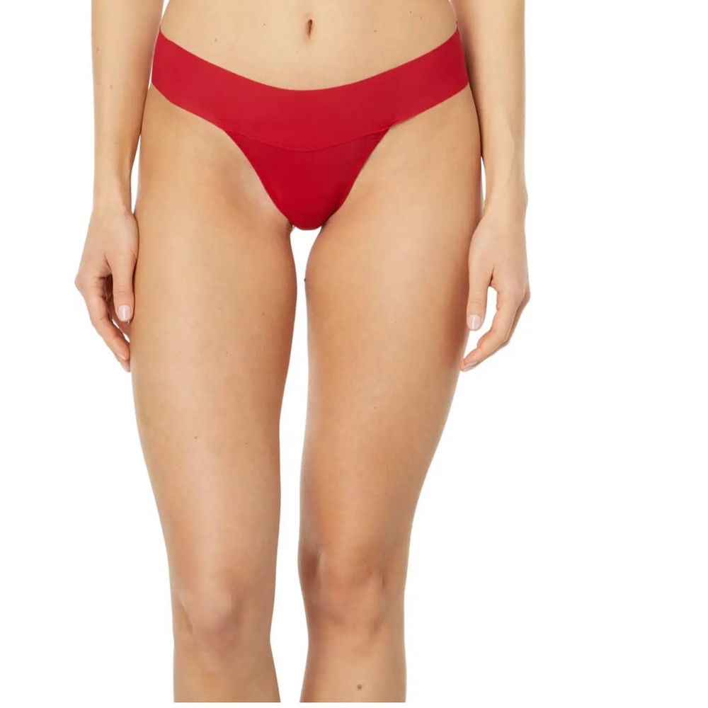Hanky Panky's XS Natural Rise Thong Trio in Cherryade, Miami Pink & Pacific Blue